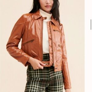 Free people Josie vegan leather jacket . Size xs brand new with tags